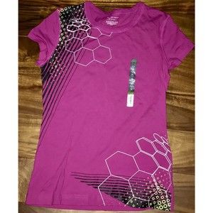 Tek Gear Shirt Womens XS Pink Short Sleeve Crew Neck Graphic Print Cotton